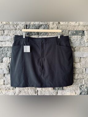 Eddie Bauer Women’s Adventure 2.0 Collection Black Skirt Skort Size 18 NWT